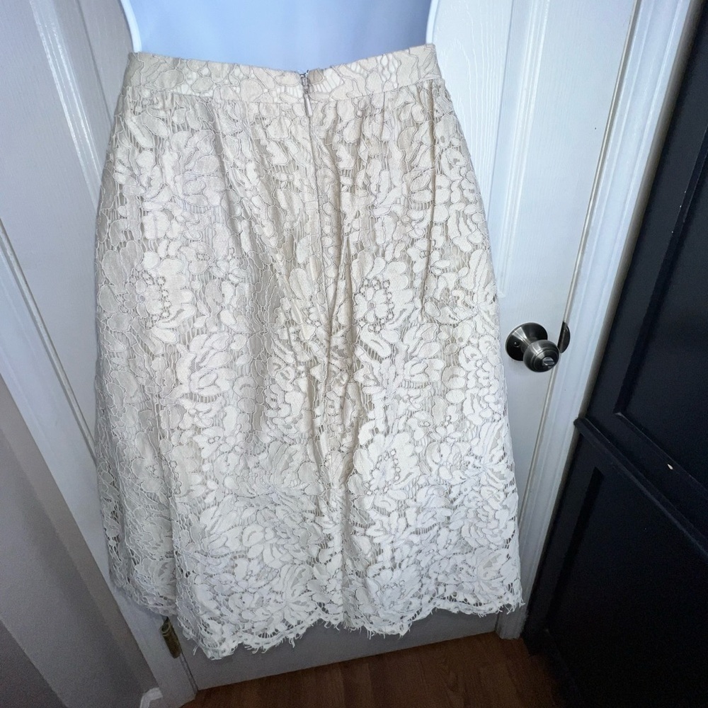 NWOT Jenny Yoo Collection Womens 4 Anthropologie BHLDN Lydia Lace A-Line Skirt S - Picture 6 of 16
